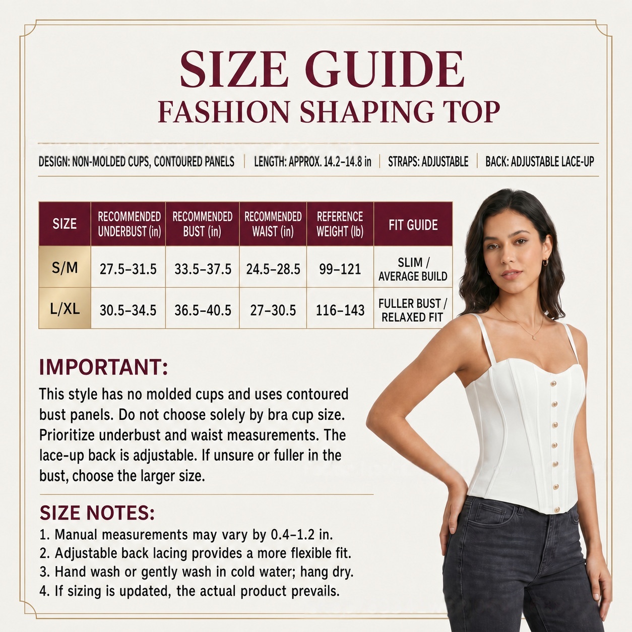 Women Spaghetti Strap Corset Top - Slim Fit Body Shaper Outer Wear Bustier Top